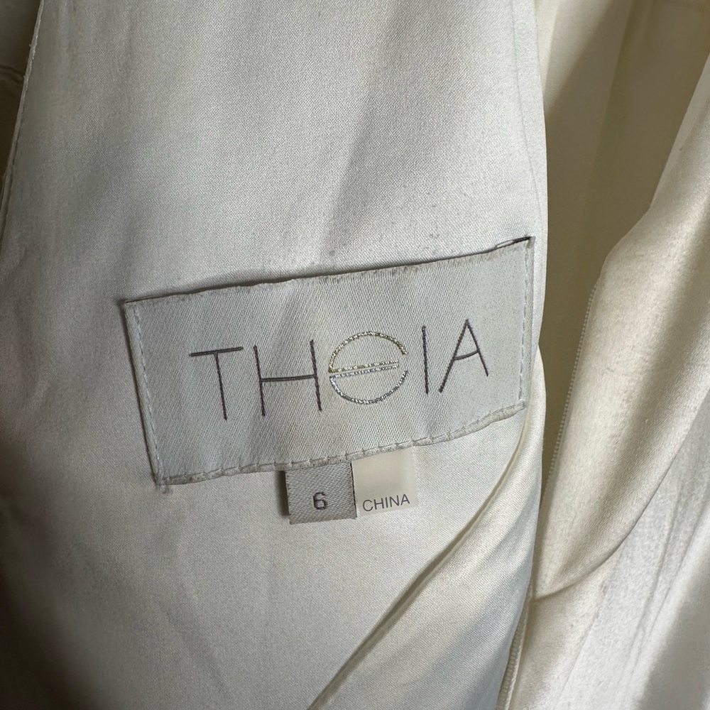 Theia Couture Jean Ivory Satin Wedding Gown - Picture 15 of 16